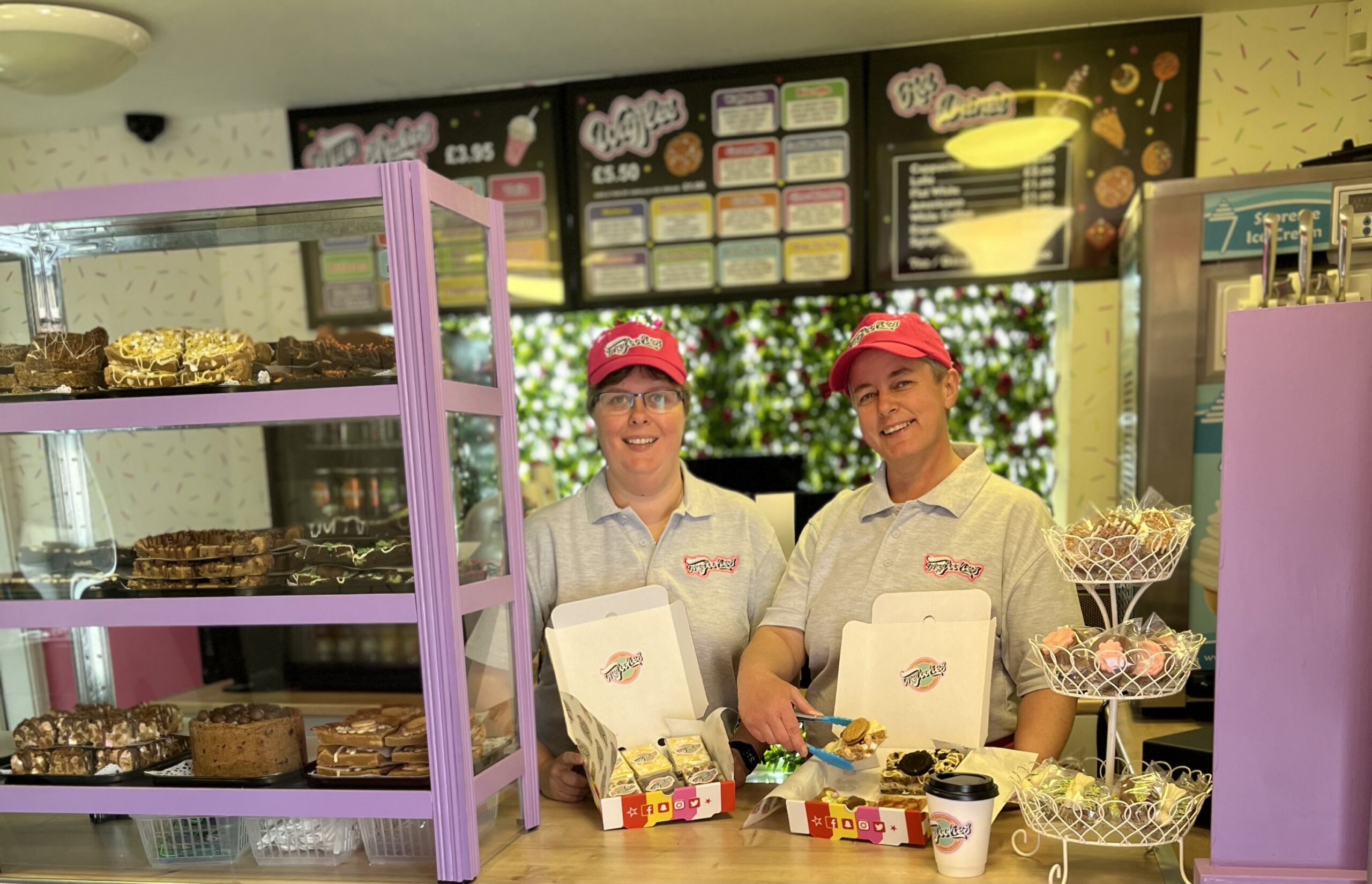 kerry and lindsay in the shop